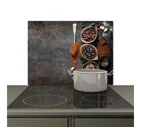 KitchenYeah© Pannello Paraschizzi Cucina 75x52 cm para Schizzi per Piano Cottura Parete Cucine, Copri Induzione Natura Morta - Chicchi di caffè