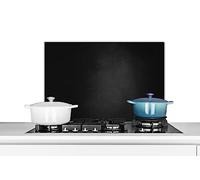 KitchenYeah© Pannello Paraschizzi Cucina Alluminio Para Schizzi per Piano | 60x40 cm - Cottura Parete Cucine Calcestruzzo - Nero - Grigio - Struttura - Industriale