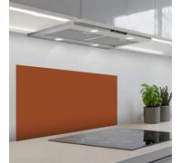 KitchenYeah© Paraschizzi Cucina Adesivo 45x90 cm Pannello Parete Paraspruzzi Pannelli Retro Terracotta - Marrone - Tavolozza - Tinta Unita - Colori - Colore