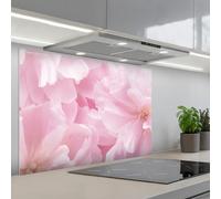 KitchenYeah© Paraschizzi Cucina Adesivo 55x80 cm Pannello Parete Paraspruzzi Lavandino Decorativo Splendore Floreale - Fiori - Rosa - Peonia
