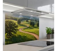 KitchenYeah© Paraschizzi Cucina Adesivo 60x90 cm Pannello Parete per Paraspruzzi Adesivi Muro Strada - Prato - Natura - Verde