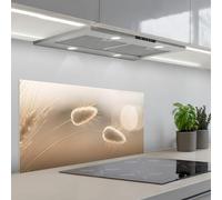 KitchenYeah© Paraschizzi Cucina Adesivo Pannello Parete Paraspruzzi | 45x90 cm - Pannelli retro Erba a coda di castoro - Luce solare