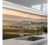 KitchenYeah© Paraschizzi Cucina Adesivo Pannello Parete Paraspruzzi | 60x150 cm - Pannelli retro Toscana - Paesaggio - Colline