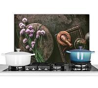 KitchenYeah© Paraschizzi Paraspruzzi per Cucina Lamiera Alluminio 60x40 cm Alzatina Top Decorazioni Cucine Spezie - Industriale - Natura Morta