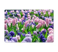 KitchenYeah© Set di Tovagliette Colazione Lavabili 6 Pezzi 45x30 cm Tovaglietta Americana in Plastica Colorata Antiscivolo Design Moderno Giacinto - Colori - Primavera