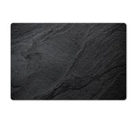 KitchenYeah© Set di Tovagliette Colazione Lavabili 6 Pezzi 45x30 cm Tovaglietta Americana in Plastica Colorata Antiscivolo Design Moderno Calcestruzzo - Nero - Industriale