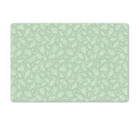 KitchenYeah© Set di Tovagliette Colazione Lavabili 6 Pezzi 45x30 cm Tovaglietta Americana in Plastica Colorata Antiscivolo Design Moderno Foglie - Piante - Verde - Bambino - Modello