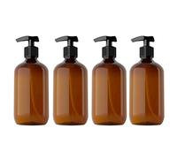 Kitchnexus Dispenser di sapone liquido per le mani, 300 ml, flacone da bagno, pompa vuota erogatore di sapone liquido, gel per le mani, verde marrone PP + Pet di qualità alimentare