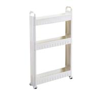 KITCISSL Carrello Cucina Salvaspazio Carrello Portaoggetti, Carrello Portaoggetti A 3 Ripiani Mobiletto Bagno Salvaspazio per Cucina, Bagno, Lavanderia, Camera da Letto, Spazi Stretti (Color : 9cm)