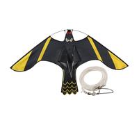Kite Spaventa Uccelli a Forma di Falco per Orto e Campo | Deterrente Visivo a Vento, Riduce i Controlli Manuali, per Storni e Altri Volatili, Nero