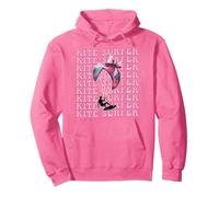 Kite Surfer Kite Surf Kiteboarder Girl Coquette Bow Rosa Felpa con Cappuccio