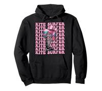 Kite Surfer Kite Surf Kiteboarder Girl Coquette Bow Rosa Felpa con Cappuccio