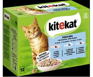 Kitekat 85gx12 Pesce-Scatola Gelatina Bustine Multipack