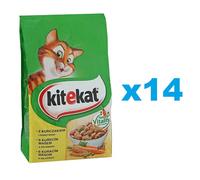 KITEKAT cibo secco per gatti con pollo e verdure 14x300g