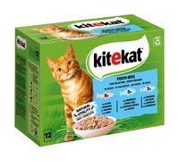 Kitekat in buste 48 x 85 g Umido per gatto - Box di pesce in Gelatina