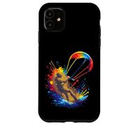 Kitesurf Art Splash - Sport Extreme Rider e Ala Colorata Custodia per iPhone 11