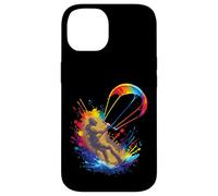 Kitesurf Art Splash - Sport Extreme Rider e Ala Colorata Custodia per iPhone 14