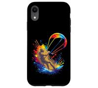 Kitesurf Art Splash - Sport Extreme Rider e Ala Colorata Custodia per iPhone XR