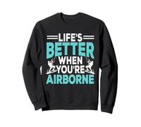 Kitesurf Kiteboarding Life's Better When You're Airborne Felpa