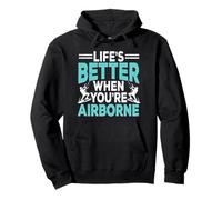 Kitesurf Kiteboarding Life's Better When You're Airborne Felpa con Cappuccio