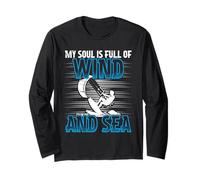 Kitesurf Kiteboarding My Soul Is Full Of Wind Maglia a Manica