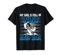 Kitesurf Kiteboarding My Soul Is Full Of Wind Maglietta