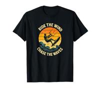 Kitesurf Retro Design - Ride the Wind, Chase the Waves Maglietta