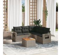 kithwjll Set di 6 mobili da giardino con cuscini per terrazza, balcone, esterni, con cuscini resistenti alle intemperie ed elementi impilabili pieghevoli per momenti di relax all'aperto