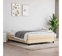 kithwjll Struttura per letto a molle color crema, 140 x 190 cm, tessuto con gambe stabili, doghe in compensato per una buona tenuta, rivestimento in poliestere resistente, adatto come letto per gli