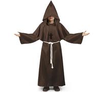 Kitimi Costume di monaco per bambini con croce e cappuccio, Halloween Costume medievale per bambini, abiti di carnevale