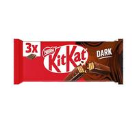 KITKAT Dark Wafer ricoperto di Cioccolato Fondente, 3 Snack da 41,5g (124,5g)