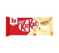 KITKAT White Wafer con Copertura Bianca, 3 Snack da 41,5g (124,5g) (Confezione da 6)
