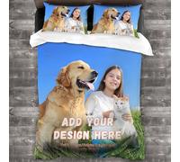 Kitlay Copripiumino Matrimoniale Personalizzato con Foto Copripiumini Personalizzati Singolo,Scegliere tra Cotone e Microfibra,Personalizzabile in Varie Dimensioni
