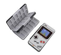 KITMOUS Cute Game Card Case for/Lite/OLED, 24 Game Holder Cartridge Case for Game Cards and 24 SD Cards, Kawaii Portable Compact Storage Box (Red Mario, 24 Slots)