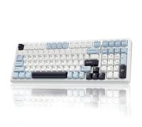 KITMOUS F99 Wireless Mechanical Keyboard, Hot Swappable Custom Keyboard,Pre-lubed Lineares,Gasket Structure,RGB Backlit Gaming Keyboard (Blue&White)