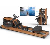 Kitopa Vogatore ad Acqua, Vogatore Pieghevole per Casa in Legno di Quercia con Monitor Bluetooth e Supporto per Telefono Regolabile, Capacità di Peso di 200kg