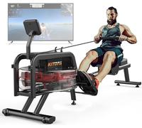 Kitopa Vogatore ad Acqua, Vogatore Professionale per Casa con Display Bluetooth Regolabile e Supporto per Tablet, Vogatore Fino a 150 kg, Seduta Confortevole, Risparmio di Spazio