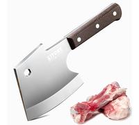 Kitory Mannaia da Cucina Lama 15cm, Accetta da Cucina pesante da 0.75 kg, per carne congelata e ossa grandi, A forma di ascia, spessore di 5 mm