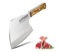 Kitory Mannaia da Cucina Lama 16cm, Accetta da Cucina pesante da 1 kg, per carne congelata e ossa grandi - extra spessa 7 mm