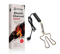 KITOSUN Accendino Elettrico a Carbone 700W - BBQ Grill Camino Accendini per Carbonella Bricchette di Accensione Facile e Veloce Niente Scintille o Fiamme Bobine di Calore in Acciaio Inox 304 (700 W)