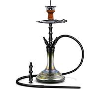 Kitosun Narghilè Trilogy Set Completo - Shisha di Grande Dimensioni Supporto 4 tubi Realizzato in Alluminio con Tutto Accessori Tubo Ciotola di Argilla Braciere Carbone Pinze Maniglia Diffusore