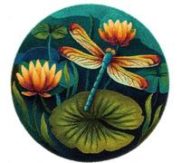 kitphoenix Kit Per Fare Tappeti A Mano,Libellula Cuscini Artigianali Tappeto Con Gancio Di Chiusura Per Cuscino Kit Di Cuscino Gancio Di Chiusura,50X50 Cm