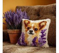 kitphoenix Set Cuscini Con Bloccaggio A Scatto Chihuahua Kit Per Ricamare Cuscini Kit Per Fabbricare Cuscino A Punto Croce Per Bambini Adulti Principianti,Accessorio Per La Casa,Colorato,43 Cm×43 Cm