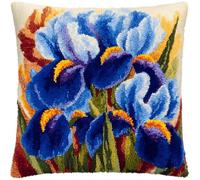 kitphoenix Set Cuscini Con Bloccaggio A Scatto Fiore Kit Per Ricamare Cuscini Kit Per Fabbricare Cuscino A Punto Croce Per Bambini Adulti Principianti,Accessorio Per La Casa,43Cm×43Cm