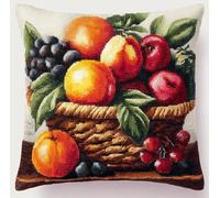 kitphoenix Set Cuscini Con Bloccaggio A Scatto Frutta Kit Per Ricamare Cuscini Kit Per Fabbricare Cuscino A Punto Croce Per Bambini Adulti Principianti,Accessorio Per La Casa,Colorato,43 Cm×43 Cm