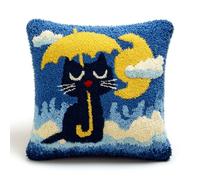 kitphoenix Set Cuscini Con Bloccaggio A Scatto Gatto Kit Per Ricamare Cuscini Kit Per Fabbricare Cuscino A Punto Croce Per Bambini Adulti Principianti,Accessorio Per La Casa,43Cm×43Cm