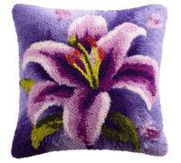 kitphoenix Set Cuscini Con Bloccaggio A Scatto Giglio Kit Per Ricamare Cuscini Kit Per Fabbricare Cuscino A Punto Croce Per Bambini Adulti Principianti,Accessorio Per La Casa,43Cm×43Cm