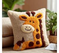 kitphoenix Set Cuscini Con Bloccaggio A Scatto Kit Per Ricamare Cuscini Kit Per Fabbricare Cuscino A Punto Croce Per Bambini Adulti Giraffa 43Cm×43Cm