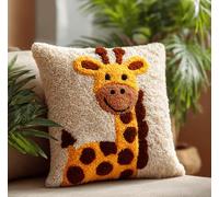 kitphoenix Set Cuscini Con Bloccaggio A Scatto Kit Per Ricamare Cuscini Kit Per Fabbricare Cuscino A Punto Croce Per Bambini Adulti Giraffa 43Cm×43Cm