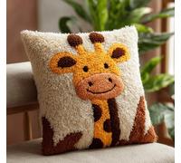 kitphoenix Set Cuscini Con Bloccaggio A Scatto Kit Per Ricamare Cuscini Kit Per Fabbricare Cuscino A Punto Croce Per Bambini Adulti Giraffa 43Cm×43Cm